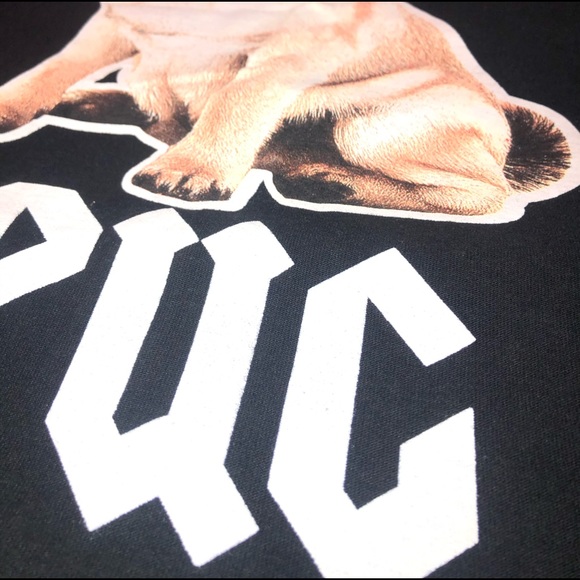 Men’s Forever 21 What the Pug Graphic Sleeveless Tank Top Shirt Size Small Black - Picture 4 of 7